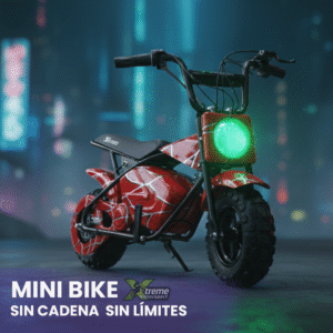 Mini Bike 250 DH roja 350W 24V con faro LED – Xtrememotosport